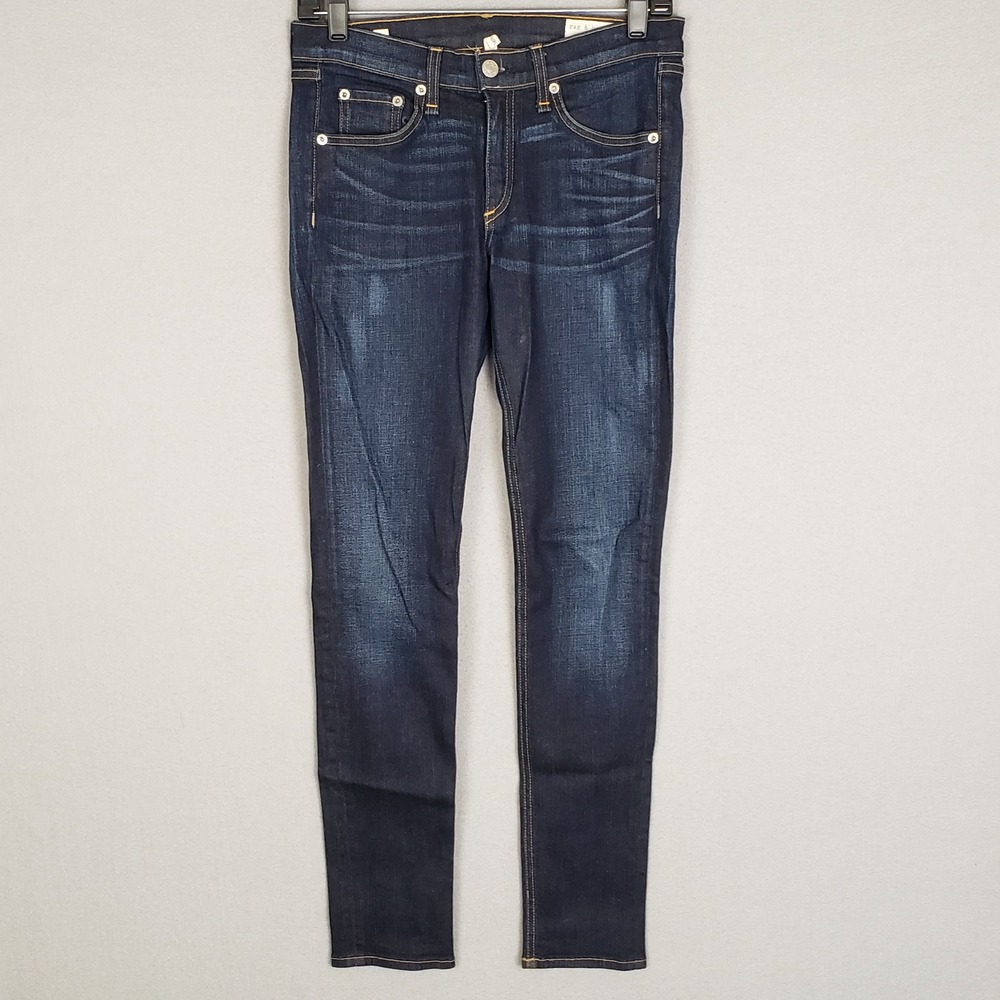 Rag & Bone Size 28 Kensington Skinny Jeans Dark Wash Denim Classic Capsule Chic - Picture 1 of 9